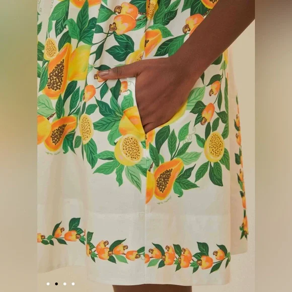 FARM RIO Papaya Salad Scarf Mini Dress S